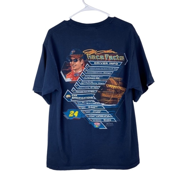 NASCAR Jeff Gordon Chase T Shirt 2003 Double Sided Graphics Blue Size L Vintage - Picture 7 of 7
